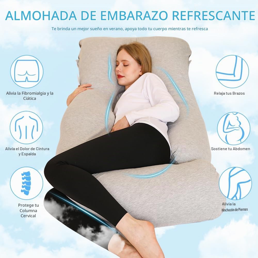 Chilling Home Almohada de embarazo, almohada de maternidad de cuerp...