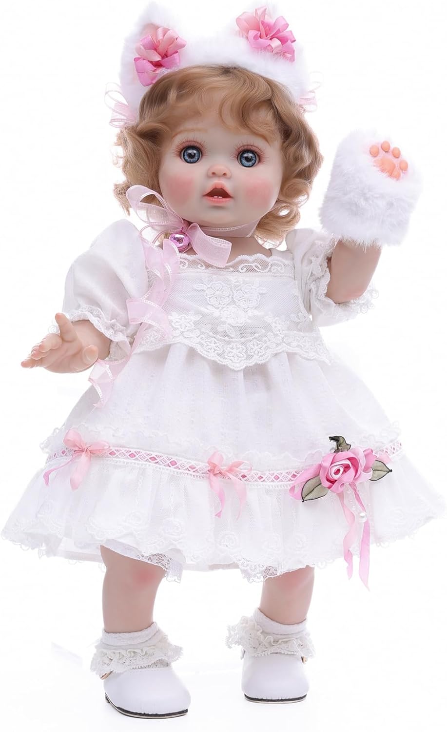 Cloveray Muñeca Bebé, Muñeca Reborn Toddler Realista de 18 Pulgadas...