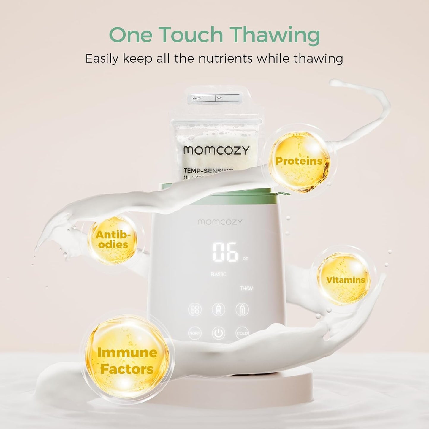 Momcozy Calentador de biberones, calentadores rápidos para todas la...