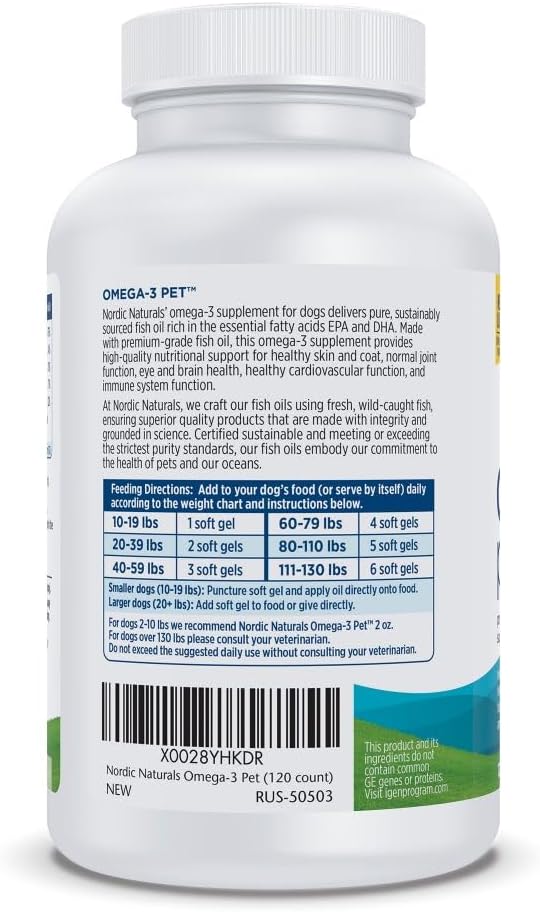 Nordic Naturals Aceite de pescado omega-3 para perros con EPA + DHA...