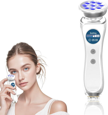 Masajeador de belleza 5 en 1 para cara y cuello, masajeador facial...