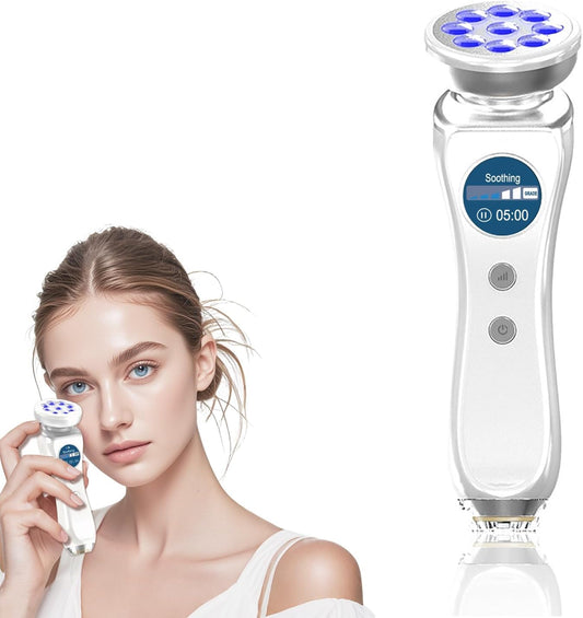 Masajeador de belleza 5 en 1 para cara y cuello, masajeador facial...