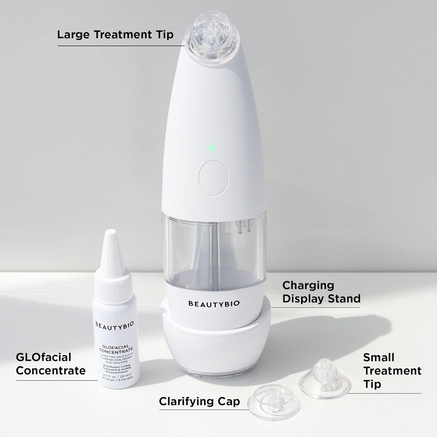 BeautyBio GLOfacial Herramienta facial de hidratación para limpieza...