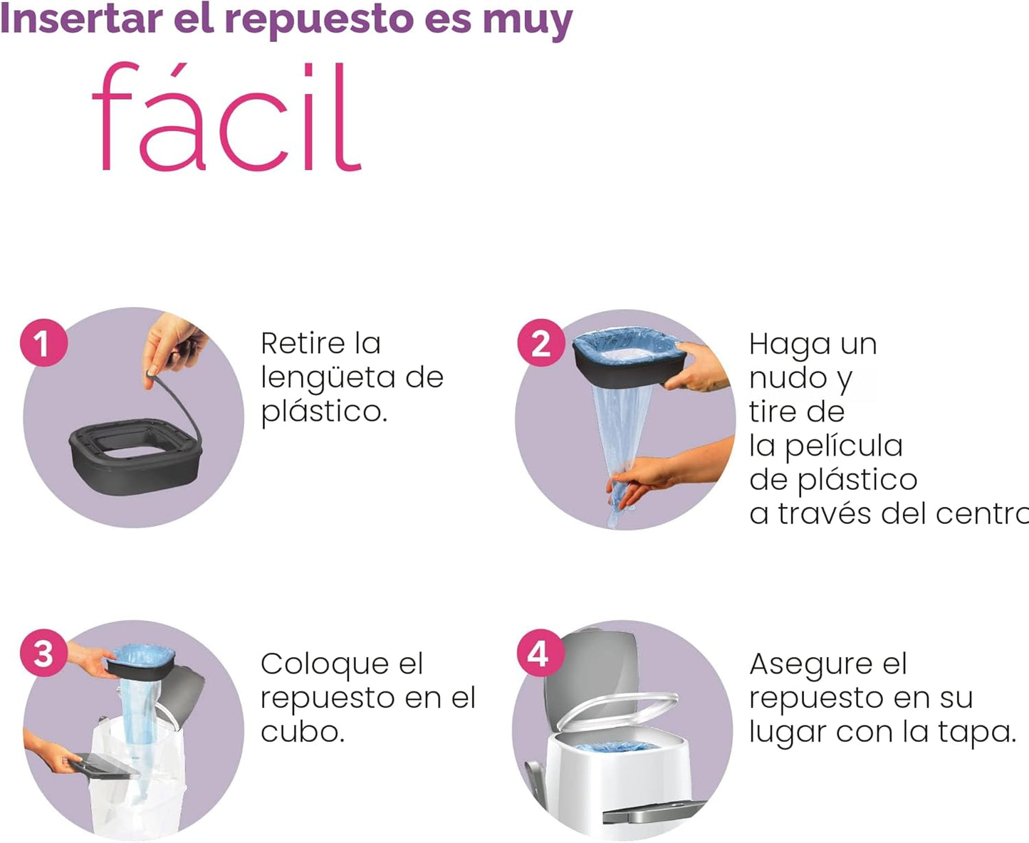 Litter Genie Bolsas de repuesto | Paquete de 2 unidades jumbo, 56 p...