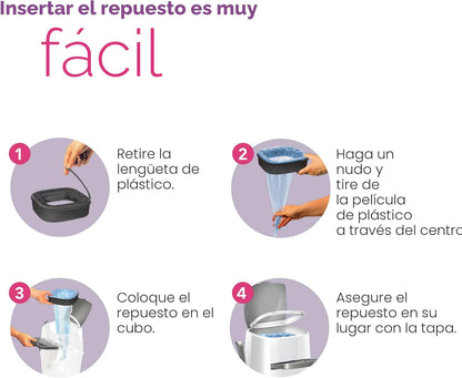 Litter Genie Bolsas de repuesto | Paquete de 2 unidades jumbo, 56 p...