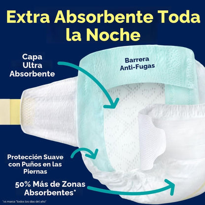 Pampers ZZZ Pañales Nocturnos, Talla 7 (41+ libras), 36 Unidades, P...