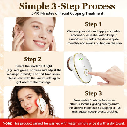 Juego de ventosas faciales para cara, dispositivo facial de microco...