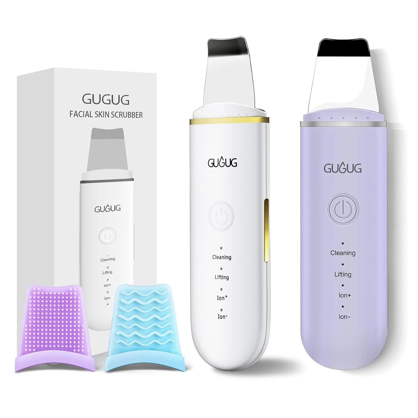 GUG - Espátula para exfoliante de piel, limpiador de poros con 4 mo...