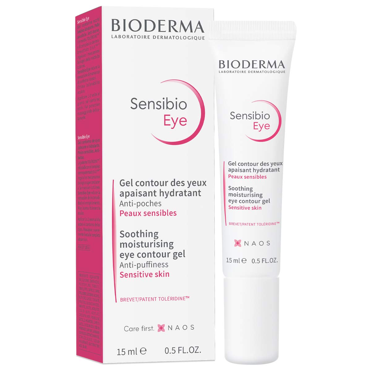 Bioderma - Gel de ojos - Sensibio - Hidratante y reduce visiblemente las líneas finas - Calmante de la piel - Gel de ojos para pieles sensibles