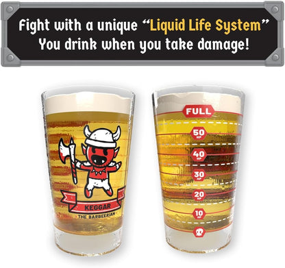 Rollacrit Heroes of Barcadia Juego de Tablero – Juego de Fiesta con Sistema Liquid Life™ y Piezas Impermeables