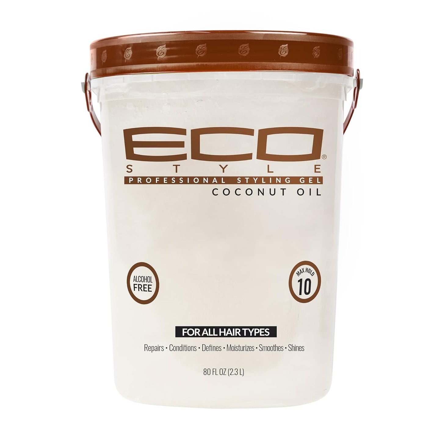 Eco Style Gel de peinado con aceite de coco, añade brillo e hidrata...