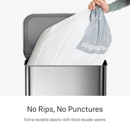simplehuman Código M - Bolsas de basura con cordón de ajuste adapta...
