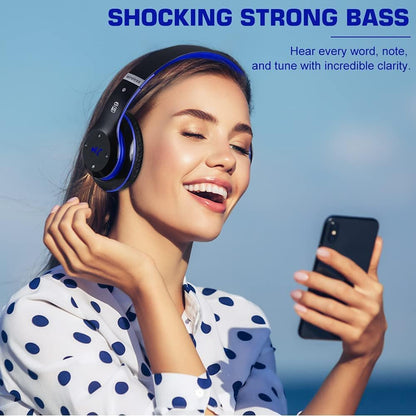 Auriculares Bluetooth 6S sobre la oreja, auriculares plegables inal...