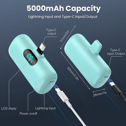 [Paquete de 2] Cargador Portátil Pequeño para iPhone 17\/16\/15 Ser...