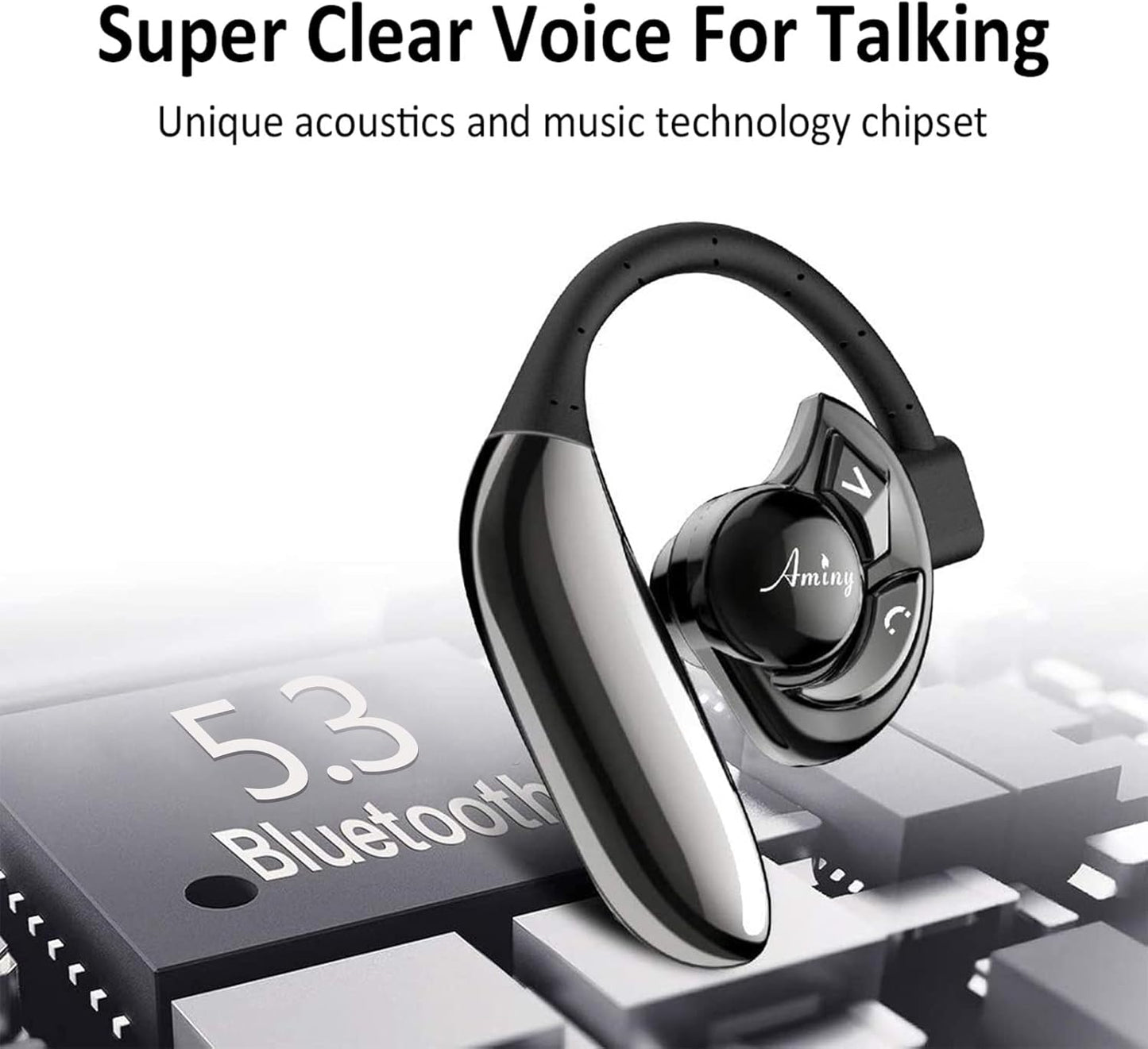Auriculares Bluetooth inalámbricos Bluetooth compatibles con Android, iPhone, smartphones, laptops, 28 horas de tiempo de reproducción V5.2, auriculares inalámbricos con micrófono con cancelación de ruido