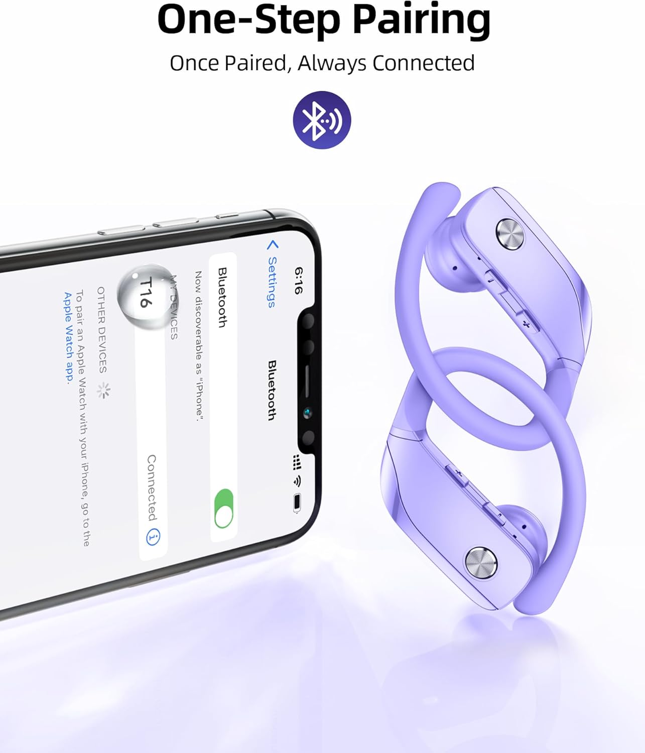 bmanl Auriculares inalámbricos Bluetooth con ganchos para las oreja...