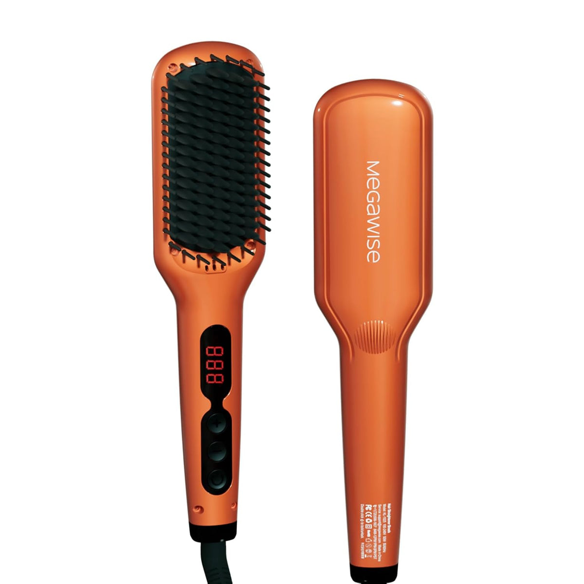 MEGAWISE - Cepillo alisador de cabello con apagado automático iónic...