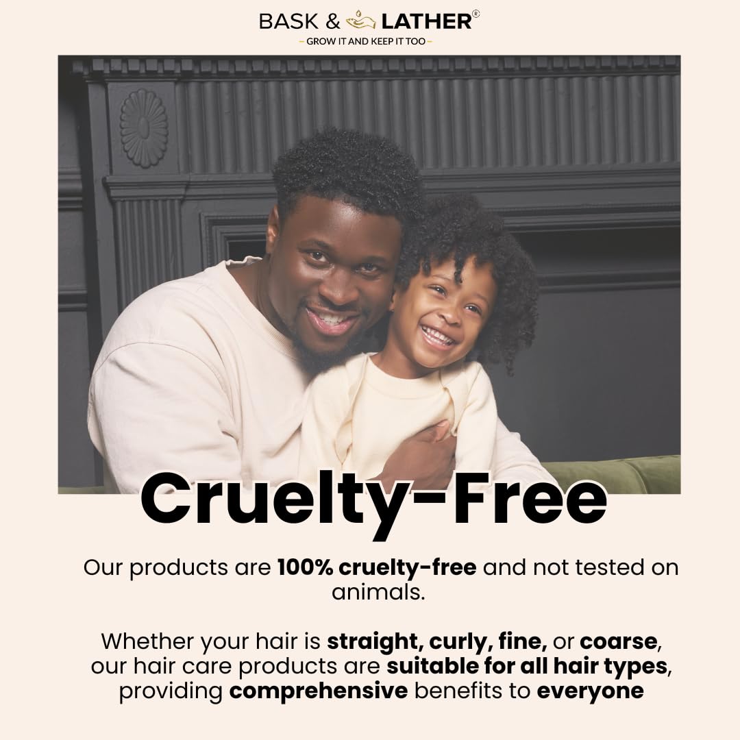 Aceite para el crecimiento del cabello y estimulador del cuero cabelludo de Bask & Lather, mezcla de menta y romero prensada en frío con semilla de uva para el crecimiento del cabello, orgánico y
