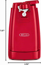 bella Abrelatas eléctrico y afilador de cuchillos, palanca de corte...