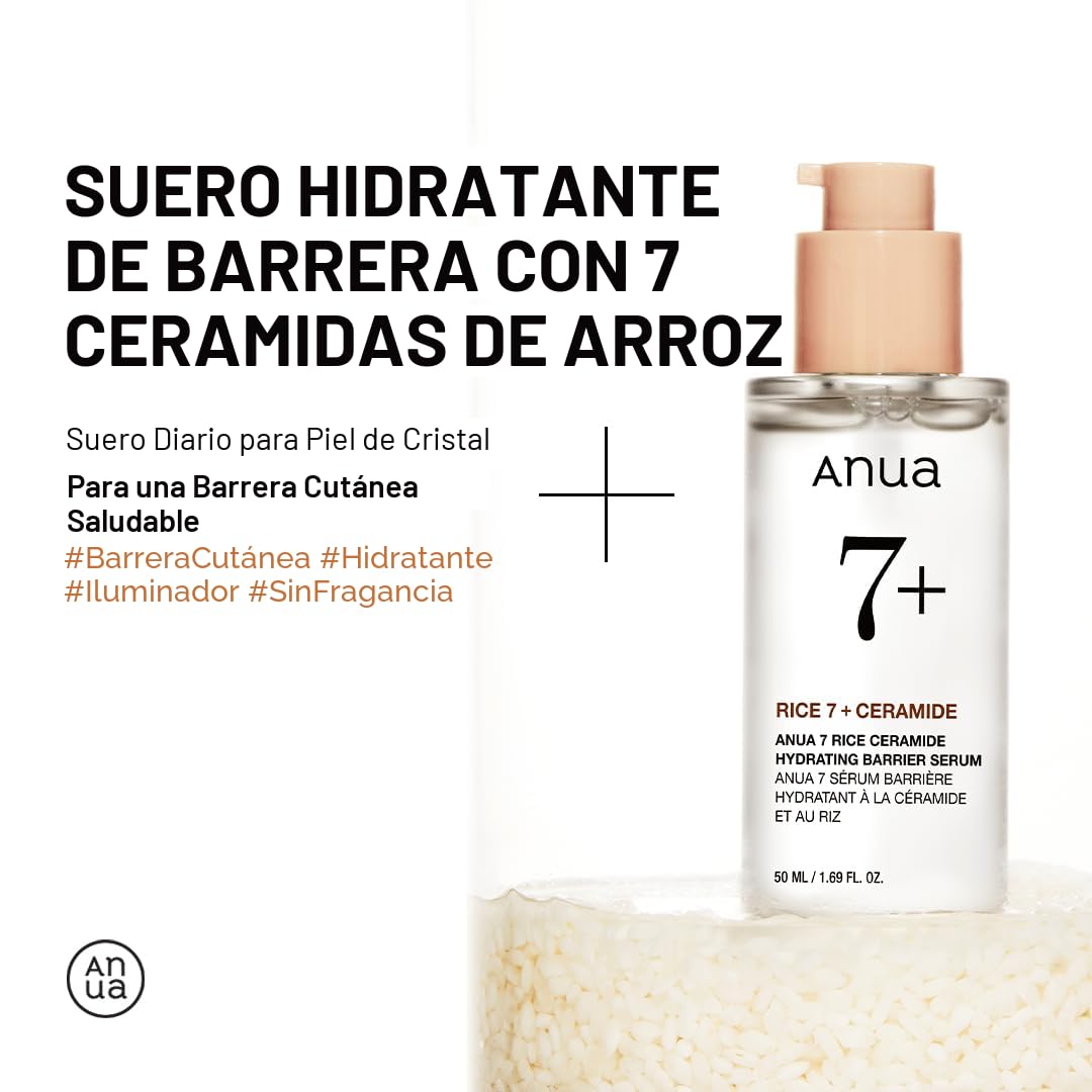 ANUA Rice Ceramide 7 Suero Hidratante de Barrera, Suero Hidratante...