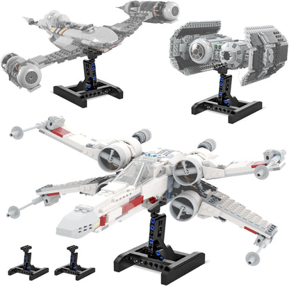 Soporte de exhibición para Lego X Wing (paquete de 2), soporte mejorado para Lego N-1, TIE Bomber, Fighter 75301 75325 75347 75333 75346 60226, regalo para niños y fanáticos (52 piezas)