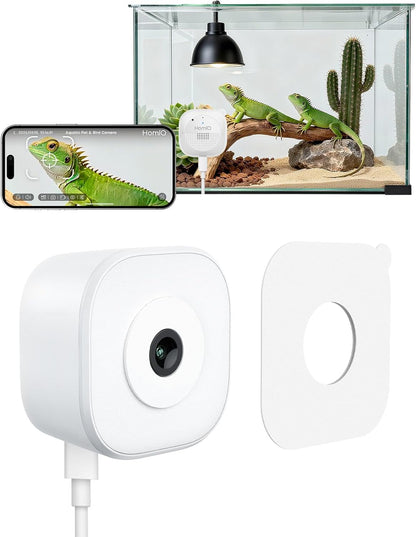 HomiQ Cámara de acuario de 3MP 2K para pecera, antirreflejos, sin r...