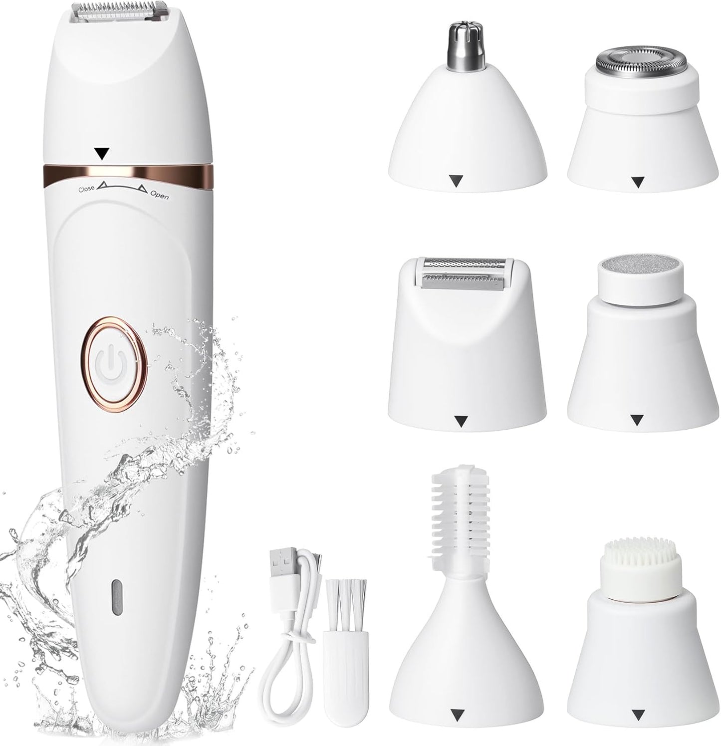 Depiladora facial para mujeres, maquinillas de afeitar eléctricas s...