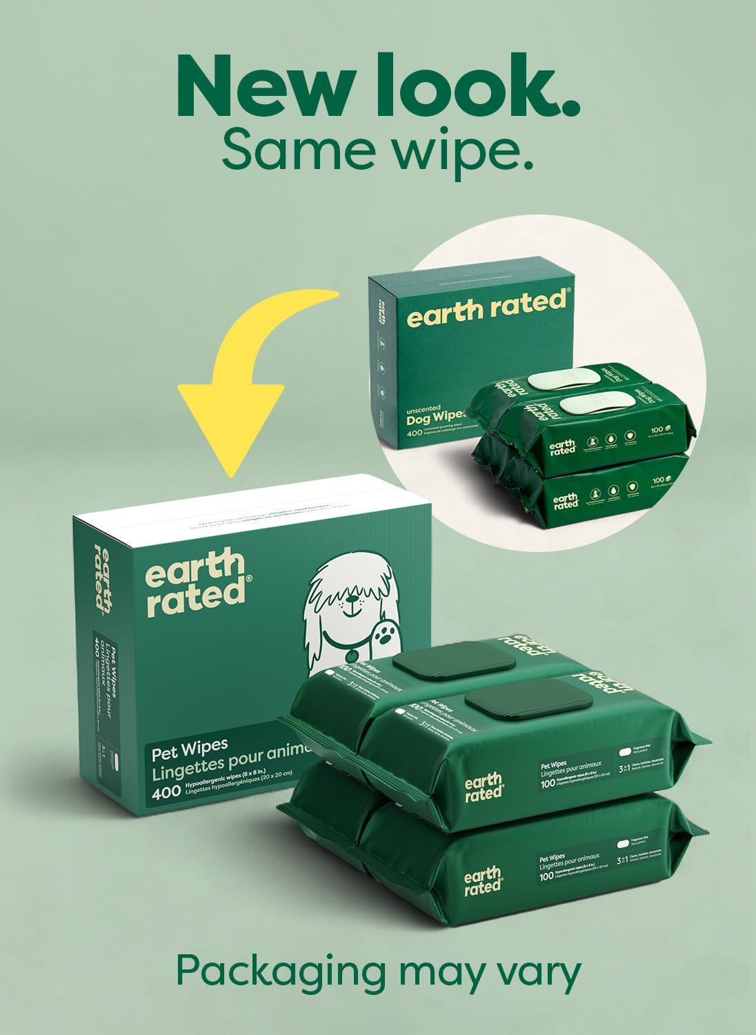 Earth Rated Toallitas para mascotas para perros y gatos, hipoalergé...