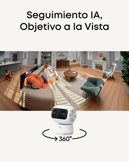 eufy Security Cámara Interior S350, Cámaras Duales, Cámara de Segur...