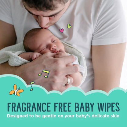 Seventh Generation Toallitas para bebé, recambio libre y transparente con sello de cinta, 384 unidades