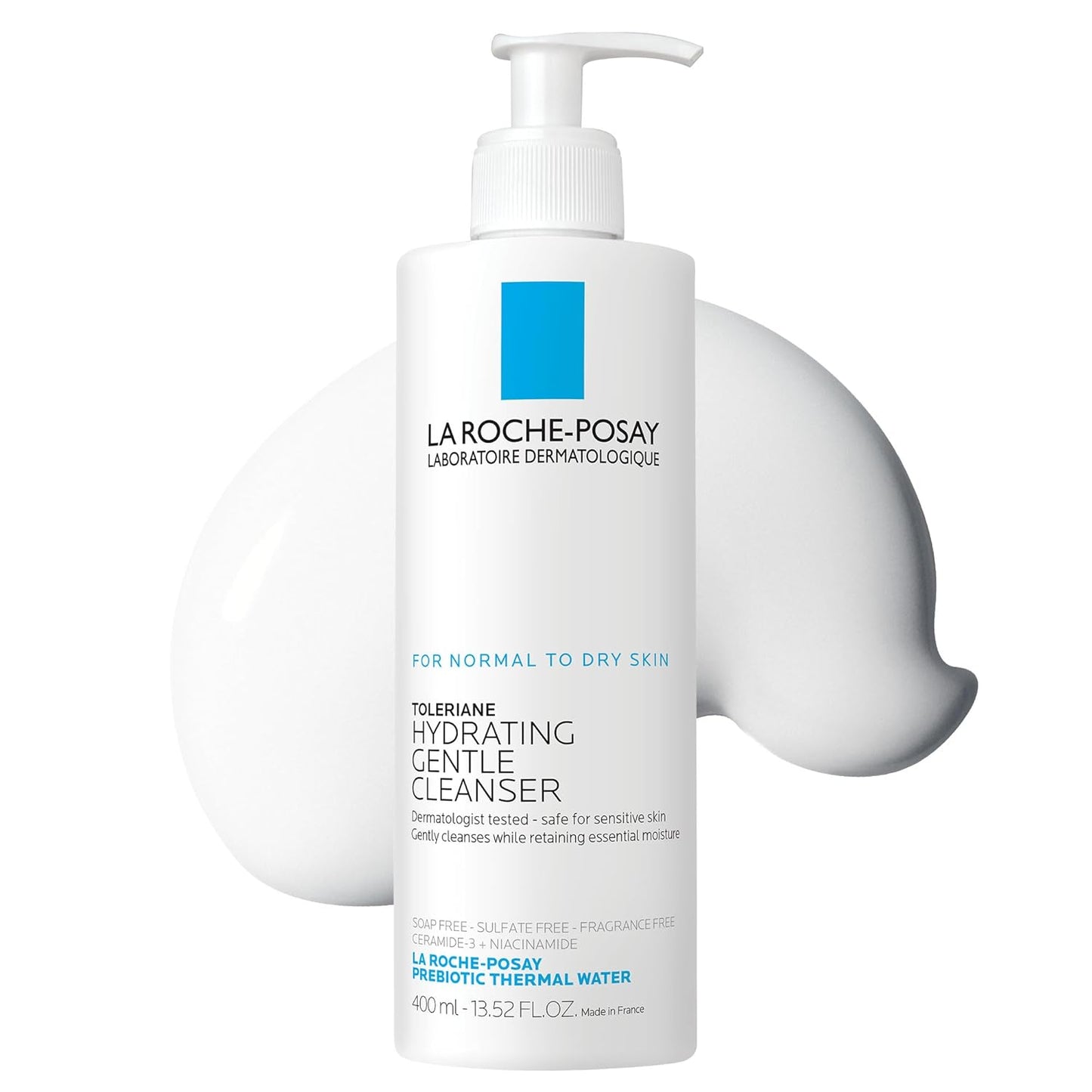 La Roche-Posay Toleriane - Limpiador facial suave e hidratante, lim...