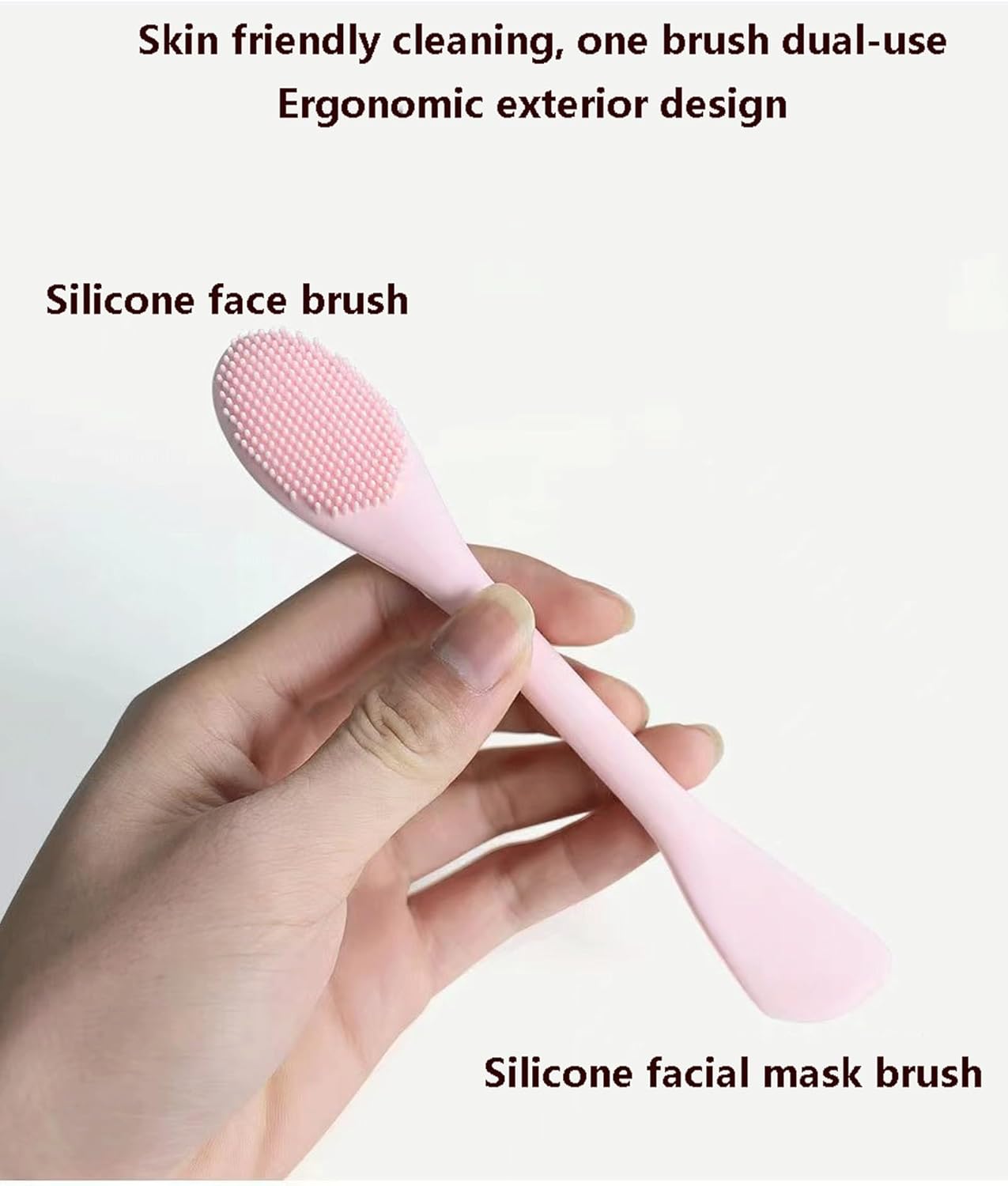 Cepillo facial de silicona, 2 en 1 herramienta de cepillo de limpie...