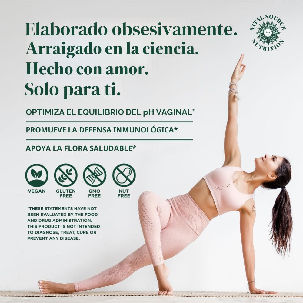Vital Source Nutrition Gomitas probióticas vaginales para mujeres,...