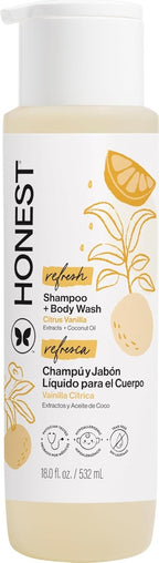 The Honest Company Champú y gel de baño, Citrus Vanilla Refresh, 18...