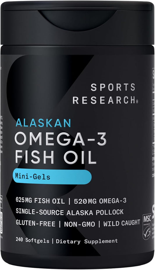 Sports Research® Aceite de pescado Omega-3 AlaskOmega Mini Geles 62...