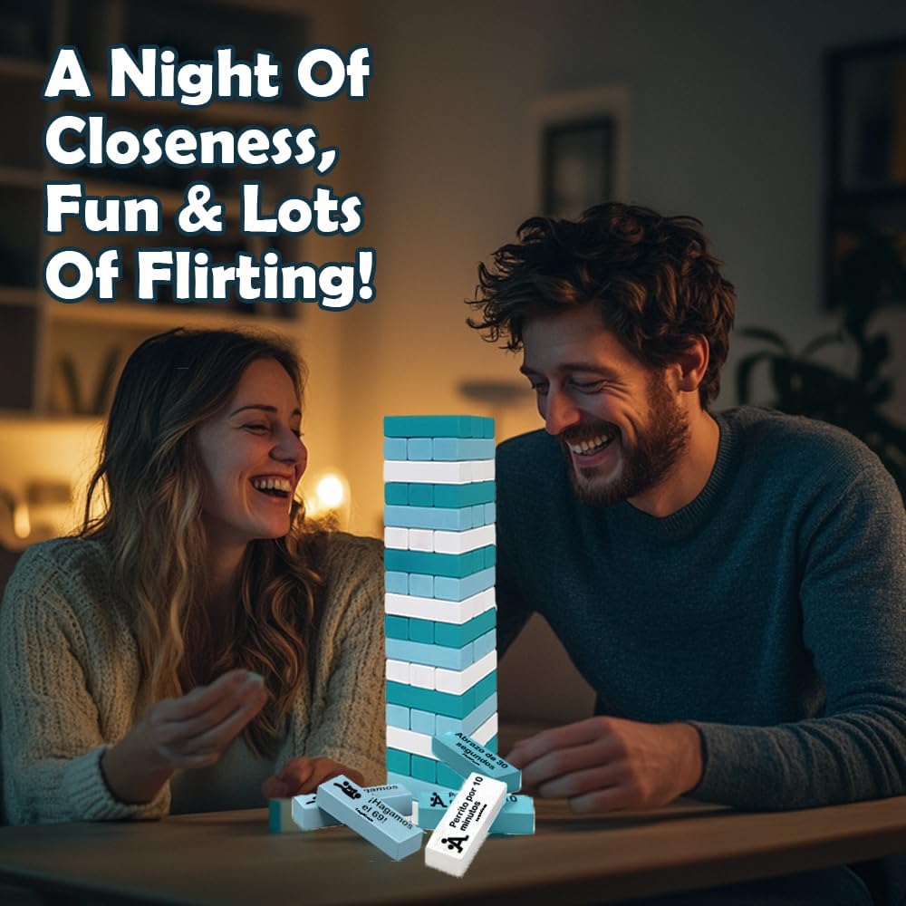 1step2dream Juego de pareja española para adultos, bloques a