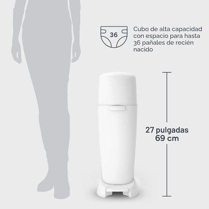 Cubeta contenedora pañales sucios con tecnología antiolor Playtex,...