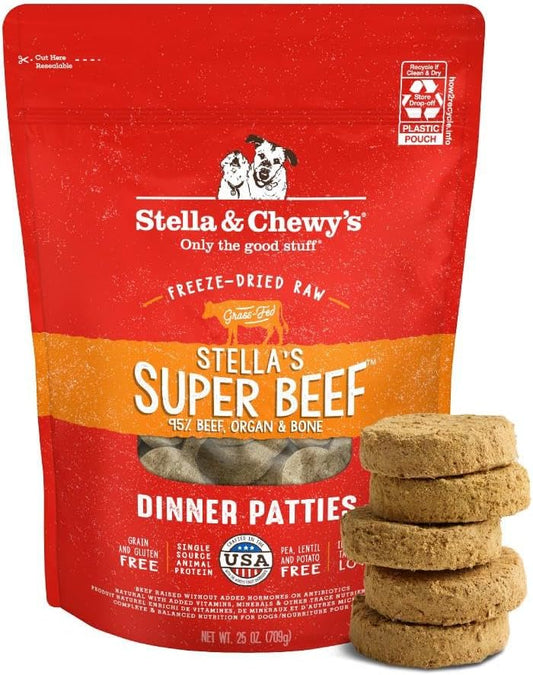 Stella & Chewy's - Alimento para perros congelados y secos, 25 onzas