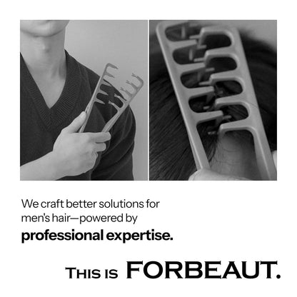 FORBEAUT Shadow - Cepillo de pelo para hombre, diseño curvado ventilado, hace que los hombres se sientan más cómodos, el cabello frontal añade volumen, expresión de textura, efecto ondulado