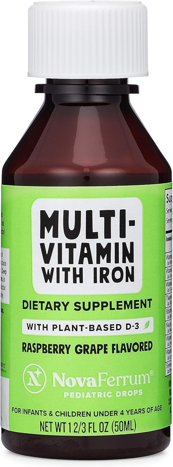 NovaFerrum Delish | Multivitamínico vegano con hierro para bebés, n...