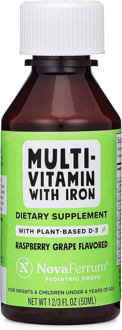 NovaFerrum Delish | Multivitamínico vegano con hierro para bebés, n...