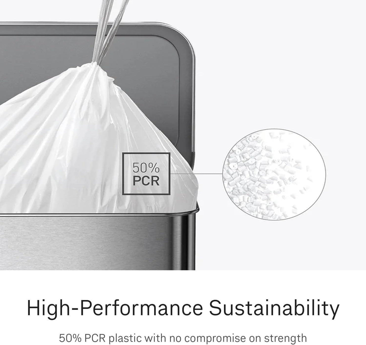 simplehuman Code M - 100 forros de ajuste personalizado, bolsas de...