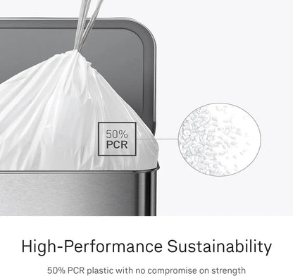 simplehuman Código M - Bolsas de basura con cordón de ajuste adapta...