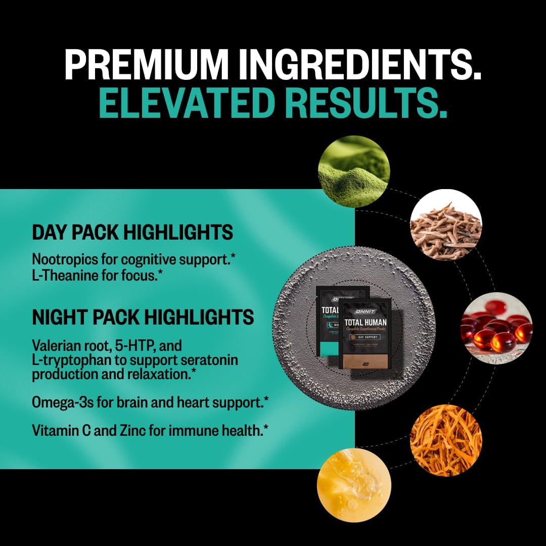 ONNIT Total Human - Paquetes diarios de vitaminas para hombres y mu...
