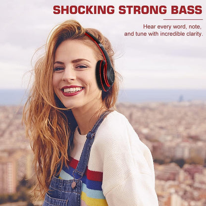 Prtukyt Auriculares Bluetooth 6S sobre la oreja, estéreo de alta fi...