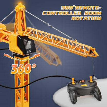 Juguete de grúa torre de construcción RC de 28 pulgadas para niños,...