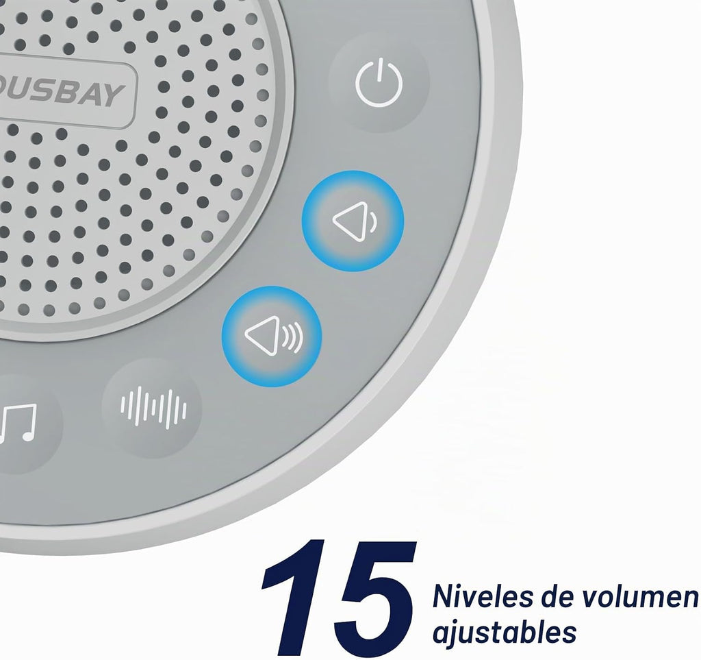 HOUSBAY Máquina de sonido Ruido blanco para dormir, gris | 31 sonid...