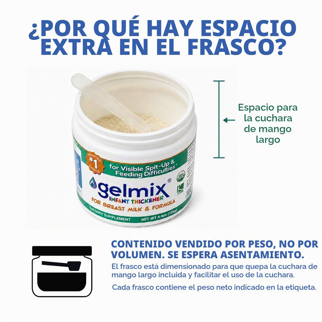 Gelmix Espesante infantil para leche materna y fórmula, tarro de 4....