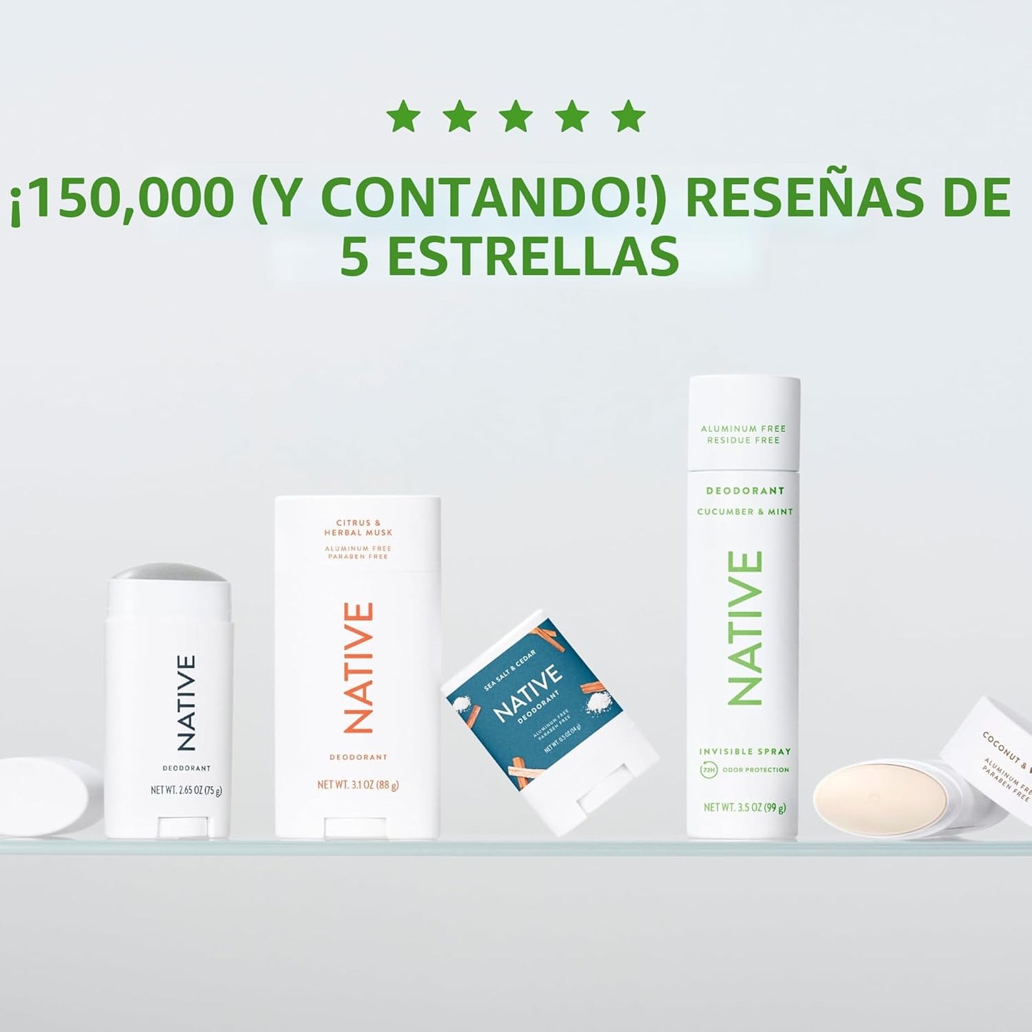 Desodorante Native Contiene Ingredientes Naturalmente Derivados, Co...
