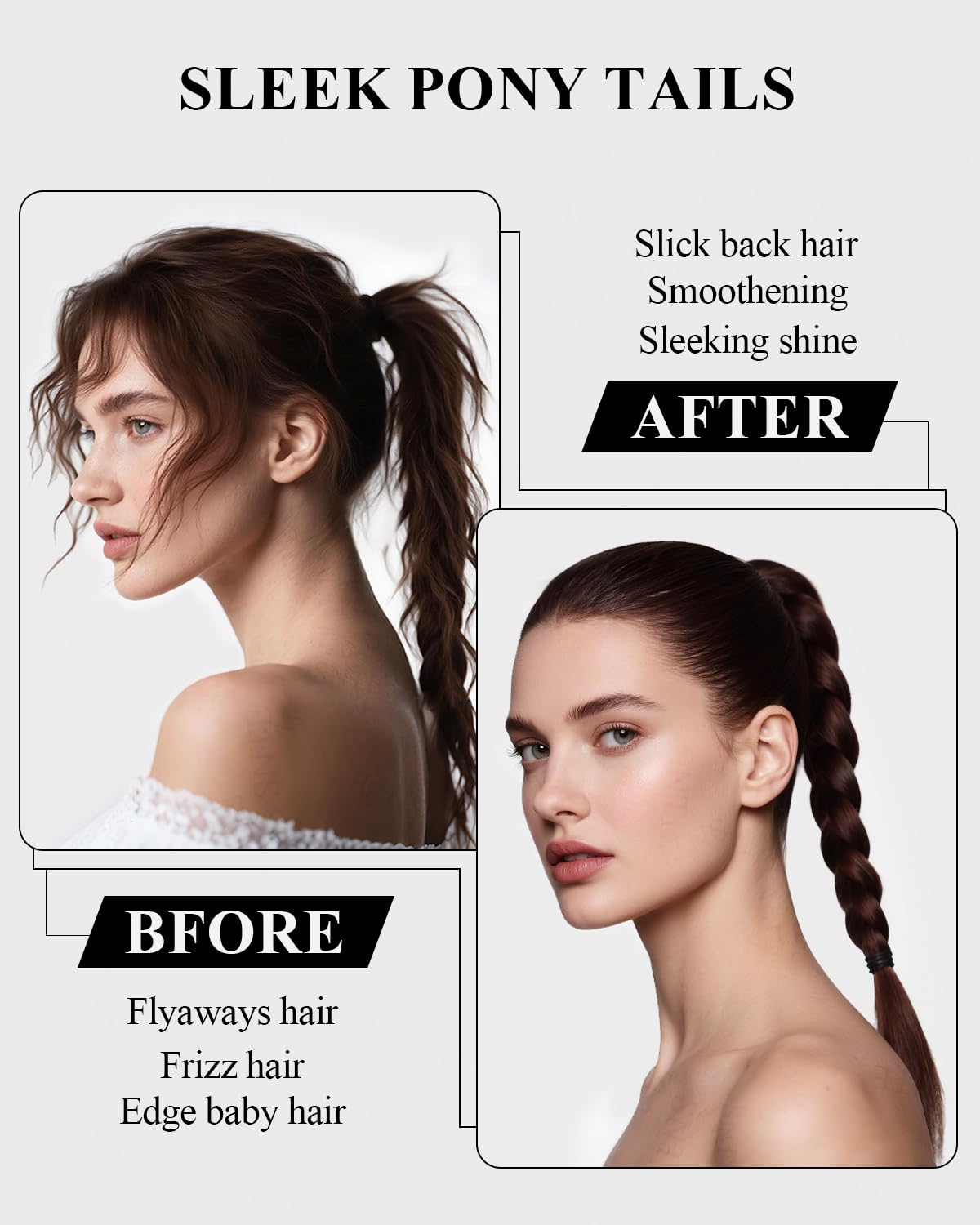 Cepillo de pelo liso para suavizar el encrespamiento de los bordes, domesticar las colas de caballo, moños elegantes, cepillo de cerdas de jabalí para cabello fino/mediano de mujeres y hombres
